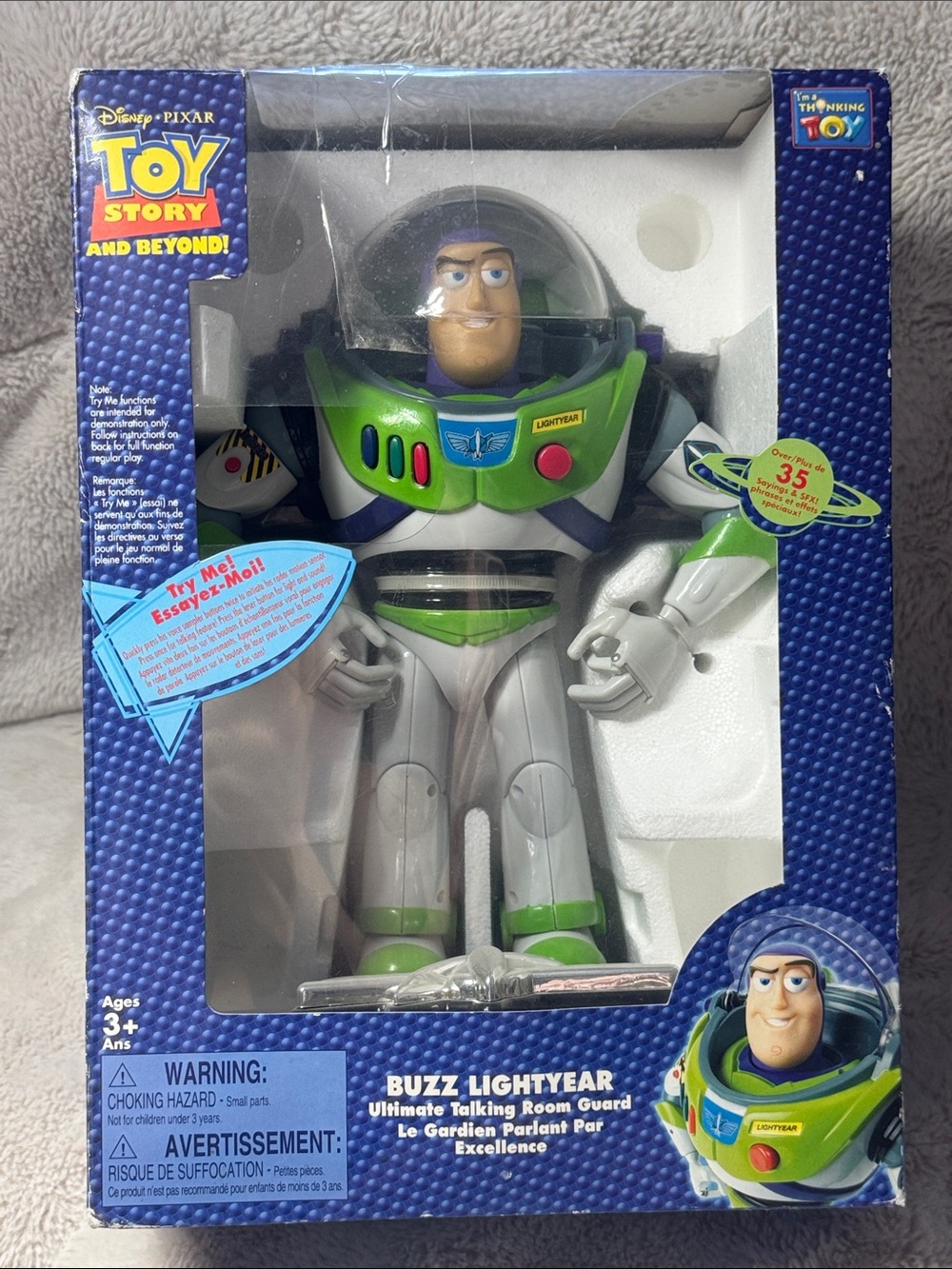 Vintage Disney Pixar Buzz Lightyear Ultimate Talking Room Guard New